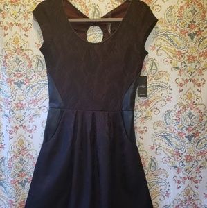 Jessica Simpson black and burgundy dress